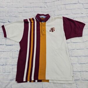 Florida State  Seminoles College Classics FSU Polo Mens L Garnet Gold Vintage